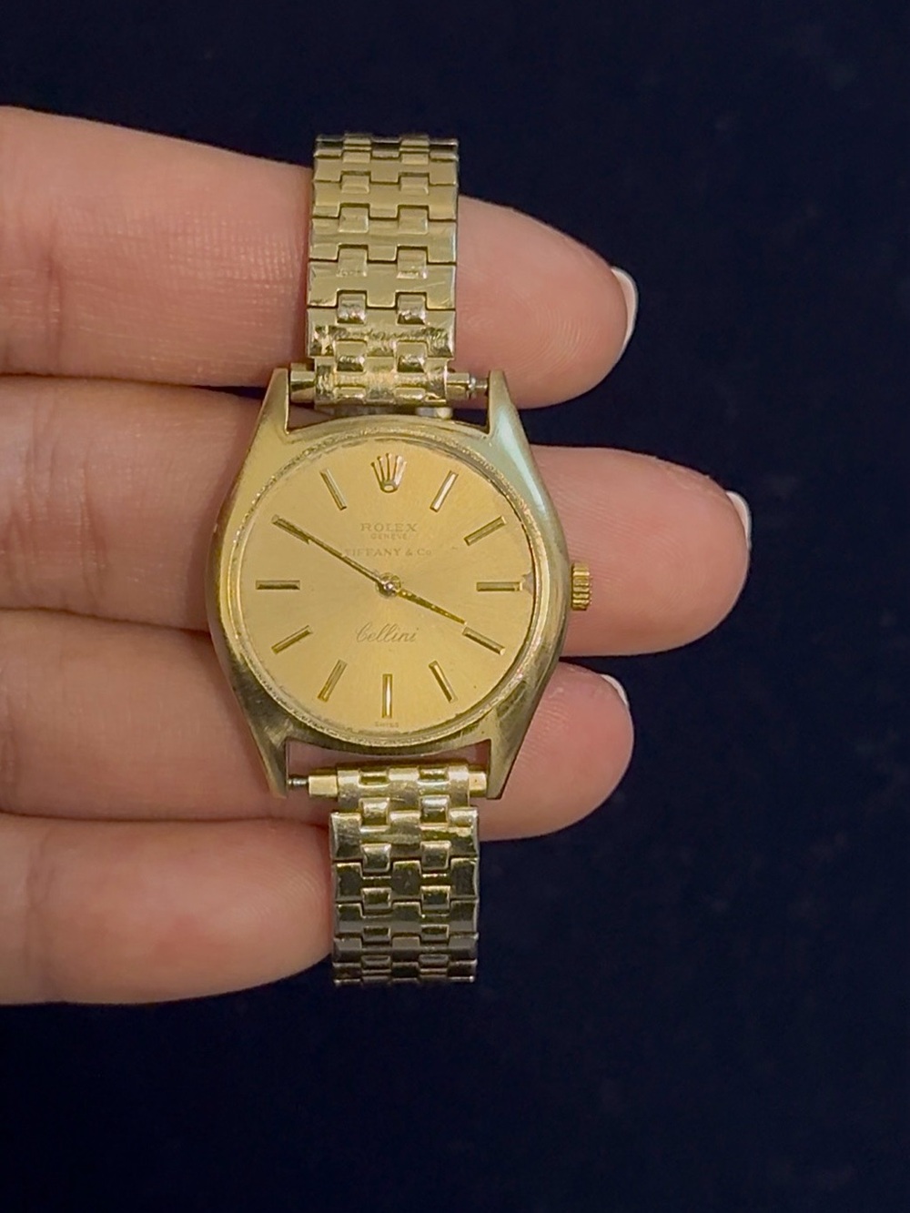 Rolex vintage Rare Tiffany & co Cellini gold watch